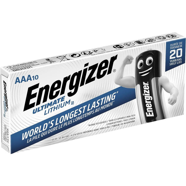 Energizer Ultimate Lithium AAA Batteries - 1.5V Bulk Pack of 10 - Long Lasting, High Performance Batteries - TradeNRG UK